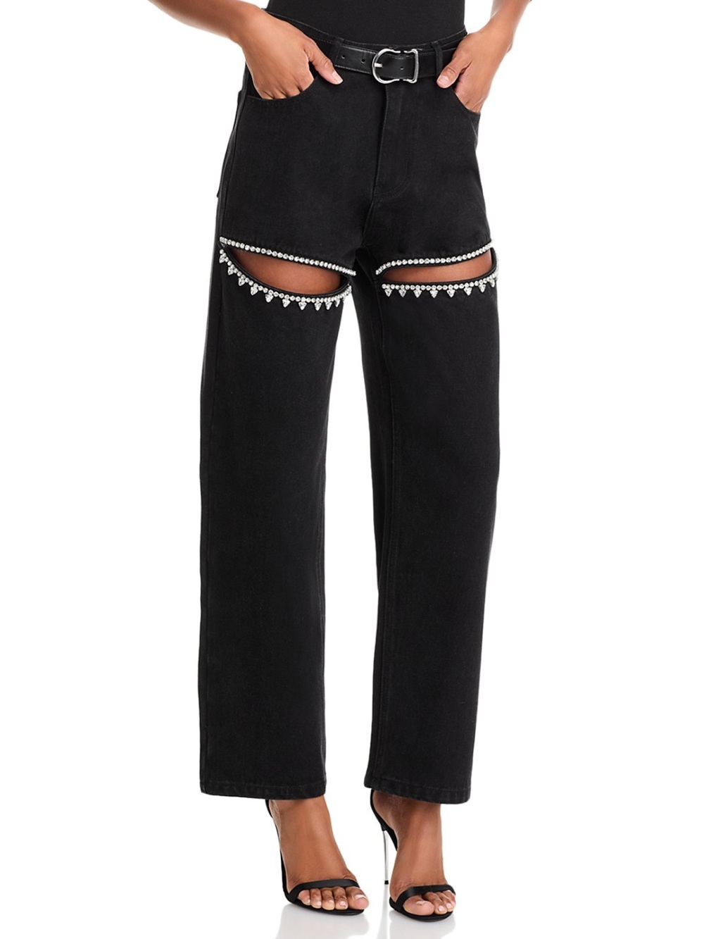 Steve Madden Taylor Rhinestone Trim Pants size 27